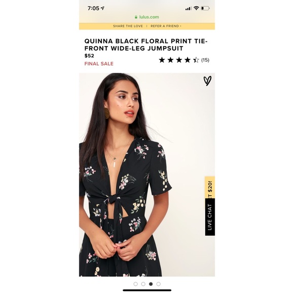 Lulus floral jumpsuit Size S - Picture 8 of 8